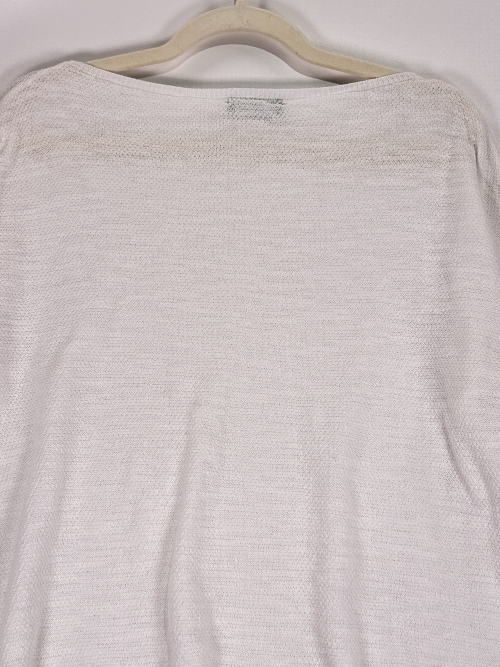 United Colors of Benetton Wide Sleeve Boat Neck Knit Top Linen Cotton White Med - Picture 5 of 10